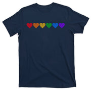 Rainbow LGBT Pride Hearts T-Shirt