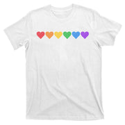 Rainbow LGBT Pride Hearts T-Shirt