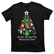 Rockin' Around the Christmas Tree Funny Guitar T-Shirt