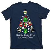 Rockin' Around the Christmas Tree Funny Guitar T-Shirt