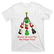 Rockin' Around the Christmas Tree Funny Guitar T-Shirt