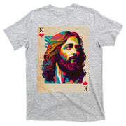 Retro Vintage Jesus Is King Of Kings Playing Card T-Shirt