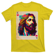 Retro Vintage Jesus Is King Of Kings Playing Card T-Shirt