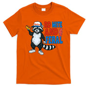 Red White And Feral Funny Raccoon 4th Of July T-Shirt