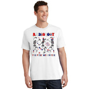 Radiology You Pose We Expose Skeleton Dancing 4th Of July T-Shirt