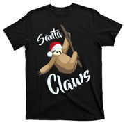 Santa Claws Sloth Christmas T-Shirt