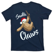 Santa Claws Sloth Christmas T-Shirt