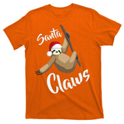 Santa Claws Sloth Christmas T-Shirt