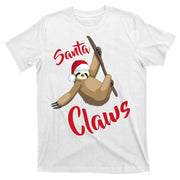 Santa Claws Sloth Christmas T-Shirt