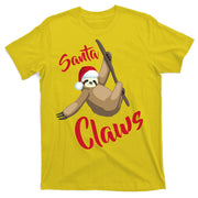 Santa Claws Sloth Christmas T-Shirt