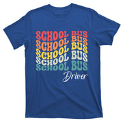 School Bus Driver Groovy Retro Funny Back To School T-Shirt