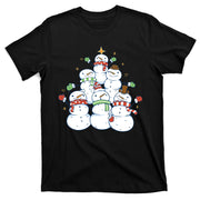 Snowman Christmas Tree Cute Holiday T-Shirt