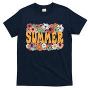 Summer Flowers Beautiful Summer Floral Retro T-Shirt