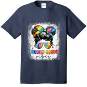 Second Grade Vibes Messy Hair Bun Girl Back To School First T-Shirt