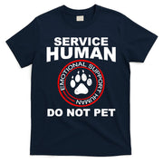 Service Human Gift Funny Dog Owner Emotional Support Human T-Shirt