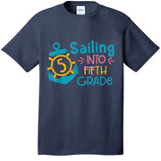 Sailing into 5th Grade Last Day Of School - Back To School T-Shirt