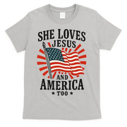 She Loves Jesus And America T-Shirt