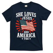 She Loves Jesus And America T-Shirt