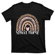 School Nurse Rainbow Leopard Nurse Back To School T-Shirt