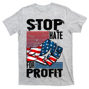 Stop Hate for Profit USA Flag Fist T-Shirt