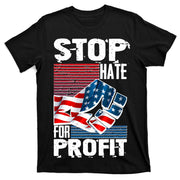 Stop Hate for Profit USA Flag Fist T-Shirt