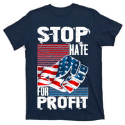 Stop Hate for Profit USA Flag Fist T-Shirt