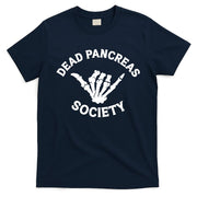 Type 1 Diabetes Awareness Dead Pancreas Society Skeleton Hand Halloween T-Shirt