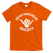 Type 1 Diabetes Awareness Dead Pancreas Society Skeleton Hand Halloween T-Shirt