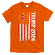 Trump 2024 Election 45 47 Vintage American Flag T-Shirt