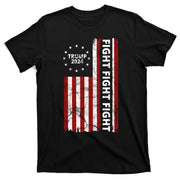 Trump 2024 Fight Fight Fight Usa Flag T-Shirt