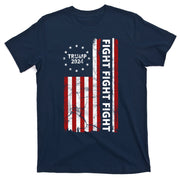 Trump 2024 Fight Fight Fight Usa Flag T-Shirt