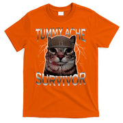 Tummy Ache Survivor Cat Meme Funny Saying Animals T-Shirt
