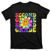 Tie Dye Second Grade Daisy Colorful Back To School Teacher T-Shirt
