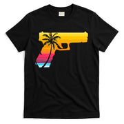 Tropical Gun Lover Firearm Beach Cute Hawaiian Gift Aloha T-Shirt