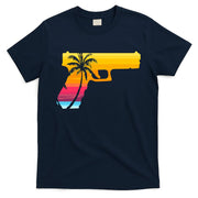 Tropical Gun Lover Firearm Beach Cute Hawaiian Gift Aloha T-Shirt