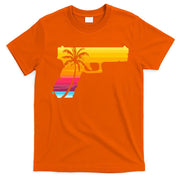 Tropical Gun Lover Firearm Beach Cute Hawaiian Gift Aloha T-Shirt
