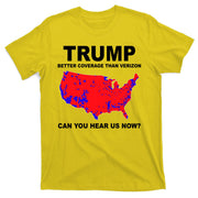 Trump Has Better Coverage Than Verizon Red Wave Us Map T-Shirt