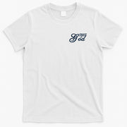Trust In God Christian Faith In Jesus Midnight Blue Embroidered Embroidered T-Shirt