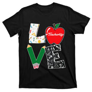 Teach Love Inspire Rainbow Back To School Teaching T-Shirt