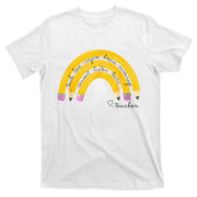 Teach Love Inspire Rainbow Pencil Teacher Back To School T-Shirt