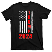 Trump 2024 Election Distressed US Flag T-Shirt