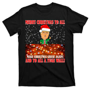 Trump Yuge Merry Chrsitmas To All & Build A Wall T-Shirt