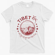 Tibet Vintage Mountains Tibetan Script T-Shirt