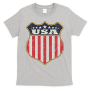 USA Vintage White Cool USA Flag Vintage T-Shirt