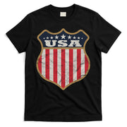 USA Vintage White Cool USA Flag Vintage T-Shirt