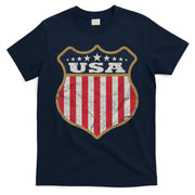 USA Vintage White Cool USA Flag Vintage T-Shirt