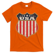 USA Vintage White Cool USA Flag Vintage T-Shirt