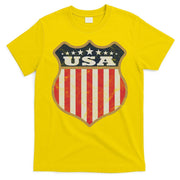USA Vintage White Cool USA Flag Vintage T-Shirt