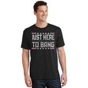 Vintage 4th Of July Just Here To Bang Fireworks T-Shirt