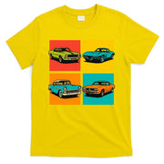 Vintage Classic Muscle Cars Pop Art Design T-Shirt